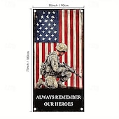 halpa Garaasi- ja ovibannerit-4. heinäkuuta Veteraanipäivän Ovet Koristeet Oven Peitteet Amerikkalainen Oven Kankaat Ovi Verho Koristelu Tausta Sisä-/Ulkoven Lippu Etuovelle Maalaistalo