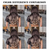 abordables Perruques Synthétiques Sans Bonnet-Perruque Synthétique Ondulé Curl en spirale Tresse Avec frange Fabriqué à la Machine Perruque 24 pouces A1 Cheveux synthétiques Femmes Epais Confortable Dégradé de couleur Multicolore Couleur mixte