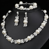 economico Parure di gioielli-Set di orecchini 1 Set Lega 1 Bracciale Orecchini Collana Per donna Lusso Parure di gioielli Per Festival