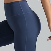 economico Leggings e collant da yoga-Per donna Pantaloni da yoga Leggings da yoga Controllo addominale Sollevamento glutei Vita Alta Yoga Allenamento in Palestra Pilates Collant Nero Blu Reale Grigio scuro Spandex Autunno Gli sport