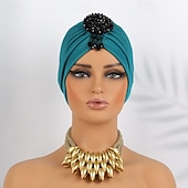 voordelige Bruiloft Zendspoel-Hoofdkleding Mix van polyester / katoen kralen Slappe hoed Tulbanden Formeel Bruiloft zin in hebben Met Nep Parel Pure Kleur Helm Hoofddeksels