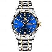 economico Orologi al quarzo-Orologio di Lusso Brand OPK Orologio in Acciaio Inossidabile Business Doppio Calendario Impermeabile Orologio da Uomo Multi Funzione Luce Notturna