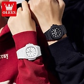 olcso Quartz órák-OLEVS Brand 5627 Kényelmes Egyszerű Vízálló Férfi és Női Karórák Borosüveg Papagáj Szálas Quartz Óra Eredeti Karkötő