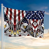 billiga 250:e årsjubileum-4 juli Utomhus Inomhus Med Öglor Patriotisk Flagga Självständighetsdagen Amerikansk Hus Gård Trädgårdsdekorationer Högtidsbanner Skylt