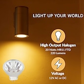 halpa LED-spottivalot-mr11 20w 12v hehkulamput gu4 bi pin pohja spottivalon polttimo himmennettävä lämpimän valkoinen mr11 polttimot maisemaratavaloihin kuituoptiset pöytälamput 10 kpl