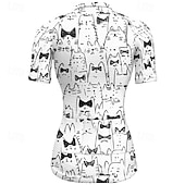 baratos Camisolas femininas-Mulheres Camisa para Ciclismo Gato Manga Curta Moto Camiseta Camisa / Roupas Para Esporte com 3 bolsos traseiros Ciclismo de Montanha Secagem Rápida Design Anatômico Capilaridade Respirável Esportes