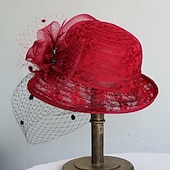 cheap Fascinators &amp; Hats-1950s Retro Vintage Hat Women's Valentine's Day Derby Ascot Horse Racing Festival Adults' Hat All Seasons