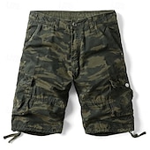 economico Classico-Per uomo Pantaloncini cargo Pantaloncini mimetici Shorts Pantaloncini Estivi Multi-tasche Tasca con Patta Semplice Mimetico Comodità Indossabile Lunghezza al ginocchio All&#039;aperto Sport Quotidiano