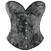 tanie gorset-Rokoko Gorset na biust Bal maskowy Gorset na biust Cosplay Żakard Wyszczuplenie brzucha Push Up Żakard Strój na bal maskowy Damskie Królewski Bal maskowy Impreza Karnawał w Wenecji Dla dorosłych