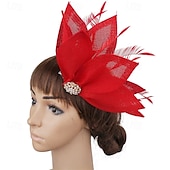 preiswerte Faszinator-Kopfstück Leinenoptik Federn Hochzeit Abendgesellschaft Elegant Hochzeit Mit Feder Kopfschmuck Kopfbedeckung