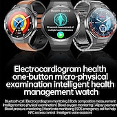 お買い得  スマートウォッチ-iMosi ET456 スマートウォッチ 1.56 インチ スマート·ウォッチ ブルートゥース ECG + PPG 温度監視 歩数計 と互換性があります Android iOS 女性 男性 ハンドフリーコール 防水 メディアコントロール IP68 46mmの時計ケース