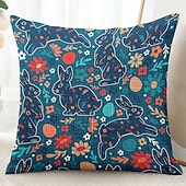 halpa Lomatyynynpäällinen-Easter Pupun Munat Koristeelliset Heittotyynyt Peite 1PC Pehmeä Neliösohvatyynyliina Makuu- ja Olohuoneen Sohva Tuoli