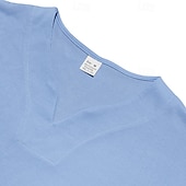 preiswerte Basic-T-Shirts-Herren T Shirt T-Shirt Kurzarmshirt Kurzarm V Ausschnitt Sommer Einfach Mode Designer Basic Klassisch Urlaub Straße Ausgehen Schwarz Weiß Orange Top T-Shirt für Herren