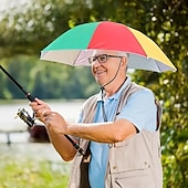voordelige Zonnebescherming-paraplu hoofddeksel paraplu zonbescherming buiten vissen paraplu hoofddeksel paraplu