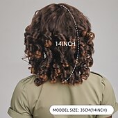 お買い得  最高品質ウィッグ-人工毛ウィッグ ウェーブ カーリーウィーブ レイヤード・ヘアカット アシメントリー・ヘアカット 機械製 かつら 81cm A1 合成 女性用 クラシック 快適 カラーグラデーション マルチカラー