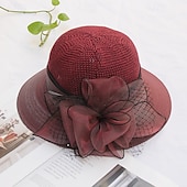 preiswerte Partyhut-Kopfstück Organza Hochzeit Abendgesellschaft Elegant Hochzeit Mit Tüll Kopfschmuck Kopfbedeckung