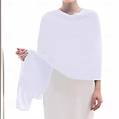 cheap Shawls-Women's Wrap Elegant Sleeveless Chiffon Wedding Wraps With Pure Color For Party Spring &amp; Summer