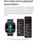 economico Smartwatch-Orologio intelligente monitor della glicemia ECG pressione sanguigna e temperatura corporea Android iOS IP68 1.75