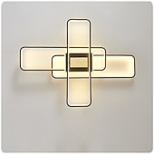 お買い得  シーリングライト調光可能タイプ-モダンな天井ライト 23.6 インチ 96 ワット 35.8 インチ 124 ワット LED 無限調光 リモコン付き 4 リング ブラック 埋め込み式天井照明器具 低天井の寝室、リビングルーム、ダイニングルームに最適