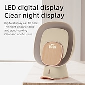 お買い得  バグザッパー-静音粘着蚊取りランプ アンビエントライト ワイヤレス充電スタンド 時計 1200mAh