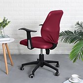 preiswerte Wasserdichte Abdeckung-Stretch-Stuhlbezüge für Computerstühle, wasserdicht, Kunstleder, geteilter Bürostuhlbezug, Gaming-Sessel, Sitzbezug, schmutzabweisend, abnehmbar