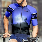 cheap Men&#039;s Jerseys-Men&#039;s Cycling Jersey Short Sleeve Bike Tee Tshirt Jersey with 3 Rear Pockets Mountain Bike MTB Breathable Quick Dry Anatomic Design Wicking Wine Red Yellow Red Sports Clothing Apparel