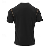 economico Polo classica da uomo-Per uomo Camicia da golf Golf Polo da golf Ufficio Informale Colletto alla coreana Manica corta Essenziale Moderno Color Block Collage Bottoni Estate Primavera Standard Nero Bianco Vino Blu marino