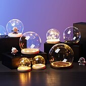 Недорогие Декоративные огни-Круглый Без шнура Переключение режимов Простой Аккумуляторы AAA 1шт