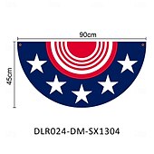 abordables Drapeaux et banderoles de jardin-Drapeau festif américain du 4 juillet 3 x 1,5 ft drapeau en fanion non plissé Drapeau en polyester pour décorations de vacances en extérieur Accroche patriotique pour le jour du souvenir