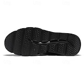 billiga Herrsneakers-robusta utomhusskor för män i brun och svart, slitstark konstläderkonstruktion med sicksacksula för bättre grepp