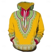 abordables sudaderas con capucha de talla grande para hombre-Hombre Talla Grande Sudadera Grande y alto Estilo Bohemio Con Capucha Manga Larga Primavera &amp; Otoño Design Ropa deportiva Casual Grande y alto Casual Diario Tops