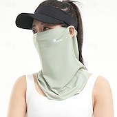 billiga uppvärmning avkylning-uv-skydd ansiktsmask för kvinnor, sommar issilke kylande halsdamask med öronöglor, solskydd andas ansiktsskydd för utomhuscykling, vandring, fiske