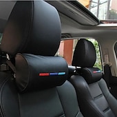 baratos Encostos de cabeça e Almofadas lombares-assento de carro cabeça pescoço travesseiro proteção pu auto apoio de cabeça descanso viagem carro encosto de cabeça pescoço acessórios