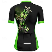 cheap Women&#039;s Jerseys-Women&#039;s Cycling Jersey Short Sleeve Bike Tee Tshirt Jersey with 3 Rear Pockets Mountain Bike MTB Breathable Quick Dry Anatomic Design Wicking Blue Fuchsia Orange Butterfly Sports Clothing Apparel