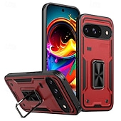 זול תיק טלפון אחר-טלפון מגן עבור גוגל Pixel 9 Pro Pixel 9 Pro XL פיקסל 9 כיסוי אחורי מחזיק טבעת מגנטי עמיד בזעזועים רטרו TPU PC