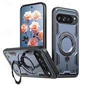 お買い得  その他のスマホケース-電話 ケース 用途 グーグル ピクセル9プロ ピクセル9プロXL ピクセル9 バックカバー スタンド付き 磁石バックル ワイヤレス充電をサポート レトロ風 TPU PC