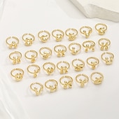 economico I regali-anello con lettera personalizzata, regalo per la mamma, anello con alfabeto regolabile placcato oro 18k, finitura liscia, anello iniziale a fascia aperta, gioielli eleganti per le donne