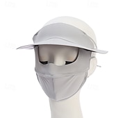 abordables chauffage et refroidissement-Masque de protection solaire intégral d&#039;été, masque de protection UV respirant avec bord enduit noir pour usage extérieur