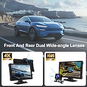 זול DVR לרכב-מסך נייד 4k לרכב מסך מגע hd 9 אינץ&#039; אלחוטי לרכב משחק עם מצלמת גיבוי שליטה קולית fm wifimirror link עבור apple carplay/android auto