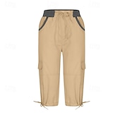 economico pantaloni cargo da donna-Per donna Pantaloni capri Pantaloni da paracadute Moda Streetwear Lunghezza al polpaccio Naturale Blocco di colori Coulisse Tasca Comodo All'aperto Confortevole Streetwear Uscire Rosso arancione