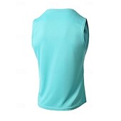 preiswerte Fitness Tank-Tops-Herren Tank Top Weste Unterhemd Ärmelloses Shirt Ärmellos Rundhalsausschnitt Sommer Einfach Mode Designer Basic Urlaub Straße Ausgehen Schwarz Weiß Wein Top T-Shirt für Herren