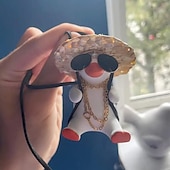 olcso Autós függők, díszítőelemek-autós medál aranyos anime kis kacsa hinta automatikus visszapillantó tükör függő díszek belső dekorációs kiegészítők lányoknak ajándékok