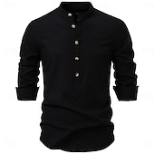 cheap Tops-Retro Vintage Medieval Renaissance Shirt Pirate Viking Button Down Embroidered Men&#039;s Viking Carnival Vacation Casual Daily LARP Adults&#039; Shirt Spring &amp; Summer