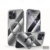 cheap iPhone Cases-Phone Case For iPhone 17 Pro Max 17 Air 16 15 Pro Max Back Cover with Stand Holder Magnetic Support Wireless Charging Retro PC