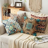 billiga boho stil-Mandala bohemisk dekorativ kuddöverdrag 1 styck mjukt fyrkantigt soffkuddcase kuddfodral för sovrum vardagsrum soffa stol