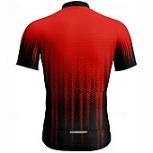 ieftine Tricouri pentru bărbați-Bărbați Jersey de ciclism Manșon scurt Bicicletă Tricou Tee Jerseu cu 3 buzunare spate Ciclism montan Respirabil Uscare rapidă Proiectare anatomică Wicking Negru Rosu Bleumarin Gradiant Sport