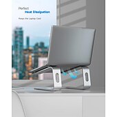 economico Stand e pad di raffreddamento-supporto per laptop supporto ergonomico per computer portatile in alluminio supporto per laptop staccabile supporto per notebook