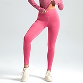 رخيصةأون طماق اليوغا والجوارب-نسائي السراويل اليوغا طماق اليوغا بعقب رفع بنطلون رياضي للبطن خصر عالي بيلاتيس تمرين نادي رياضي اكتشف - حل الجوارب الدراجات لون الصلبة بني فاتح أسود كريستال سباندكس الخريف رياضات ألبسة رياضية