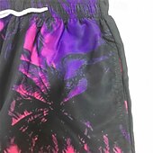 baratos calção de banho boxer masculino-Homens Calção Justo de Natação Shorts de Natação Bermuda de Surf Calças Com Cordão Com bolsos Natação Surfe Praia Esportes Aquáticos Estampado Verão Primavera