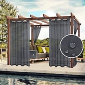 economico Tende impermeabili-privacy per tende da esterno impermeabili, tende da fattoria scorrevoli per tende da patio, tende per pergole passacavi per gazebo, balcone, veranda, feste, hotel, 1 pannello